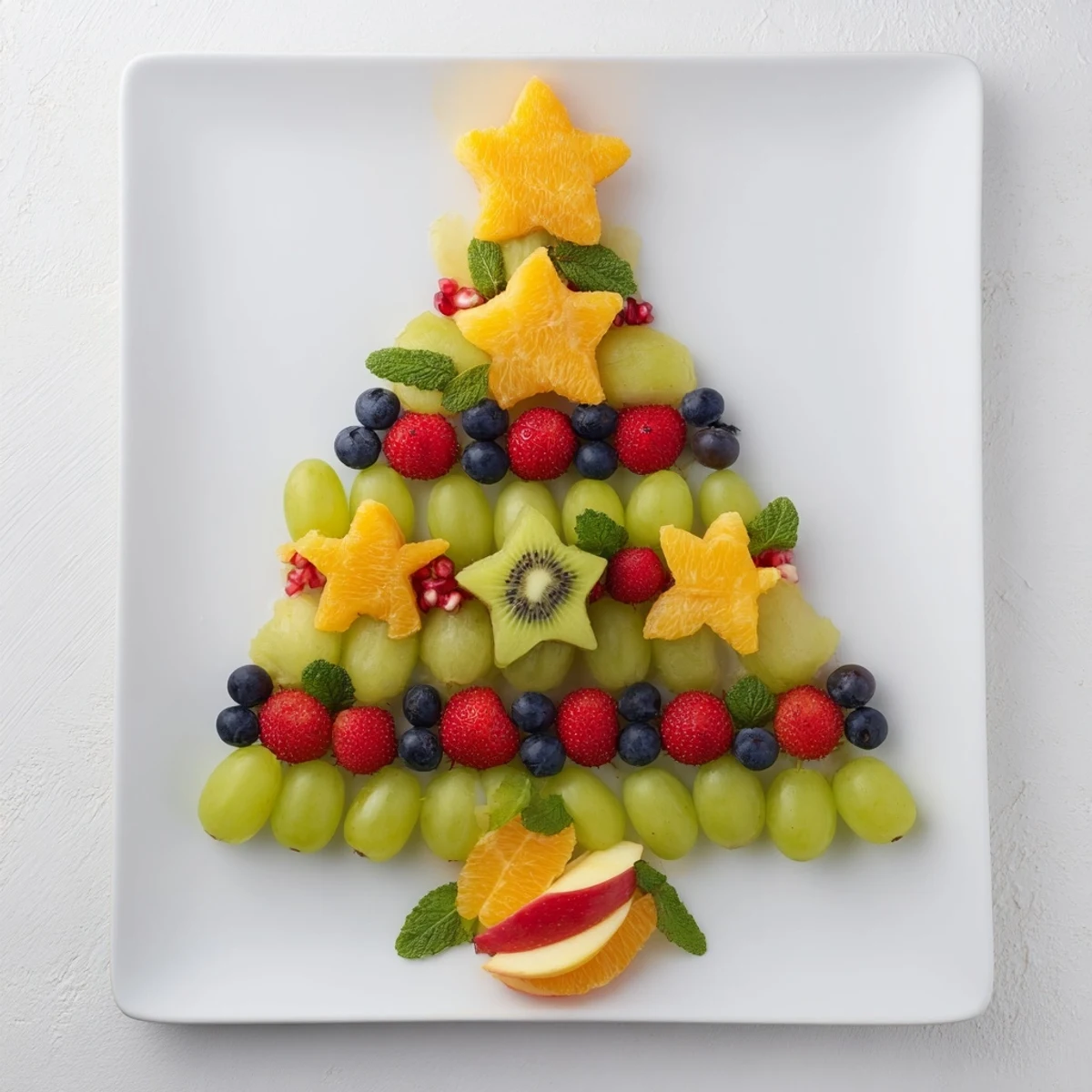 Enjoy the refreshing taste of this healthy Quick Christmas Tree Fruit Platter, perfect for sharing!