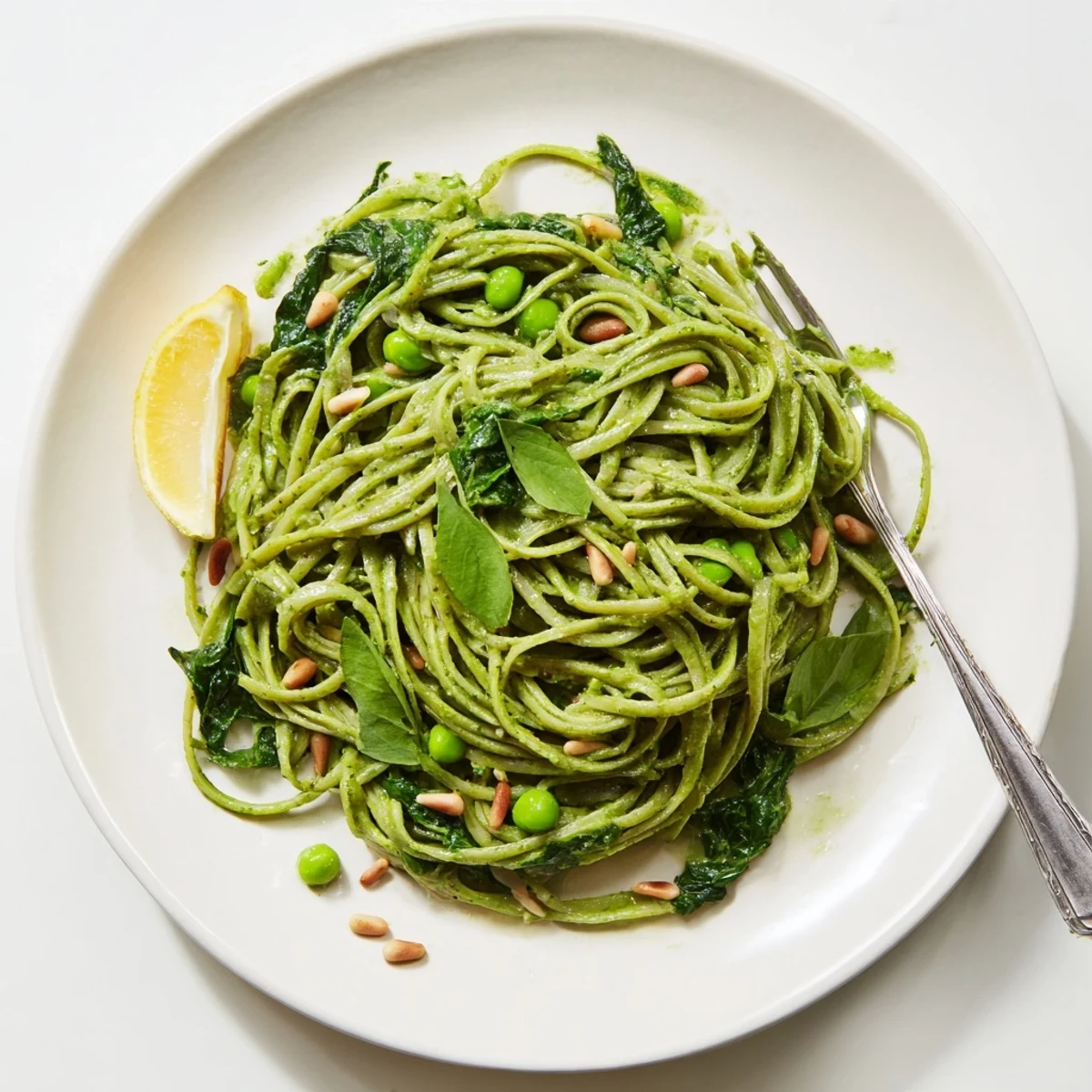 Green Pea Spinach Pasta