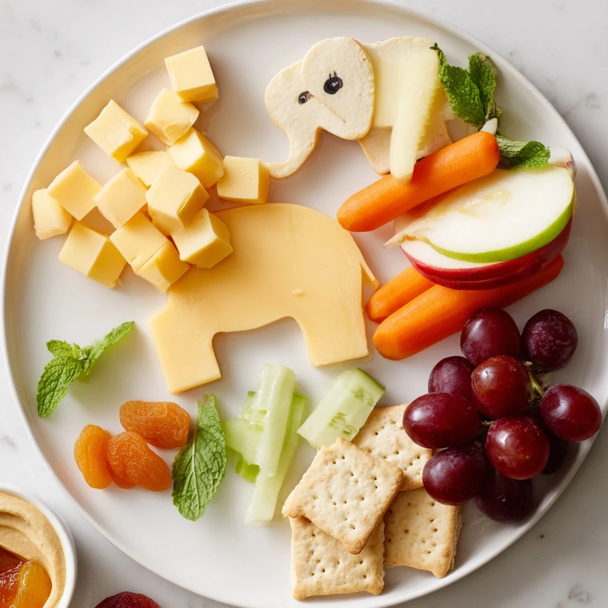 This appetizing Elephant Cracker Board features elephant-shaped crackers perfect for easy entertaining and gathering.