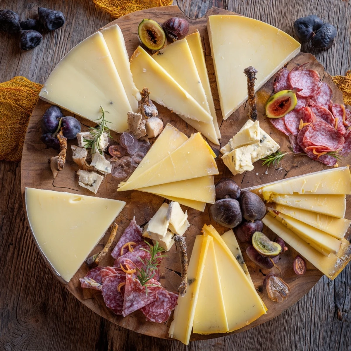 Winter Mountain Cheese Platter with rustic cheeses and charcuterie, ready for a convivial gathering.