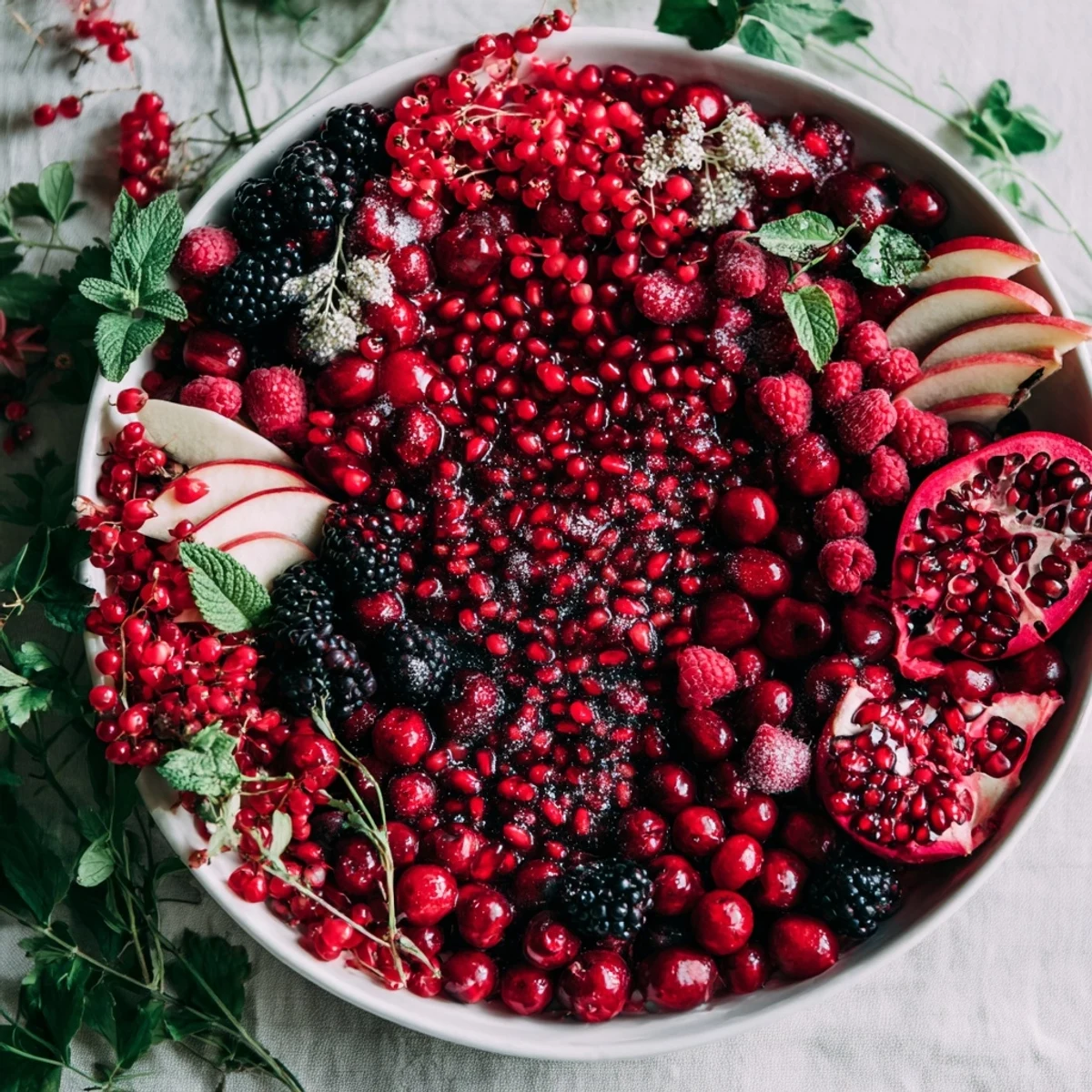 Festive Winter Berry Wreath Fruit Board boasts vibrant berries arranged in a beautiful holiday wreath.