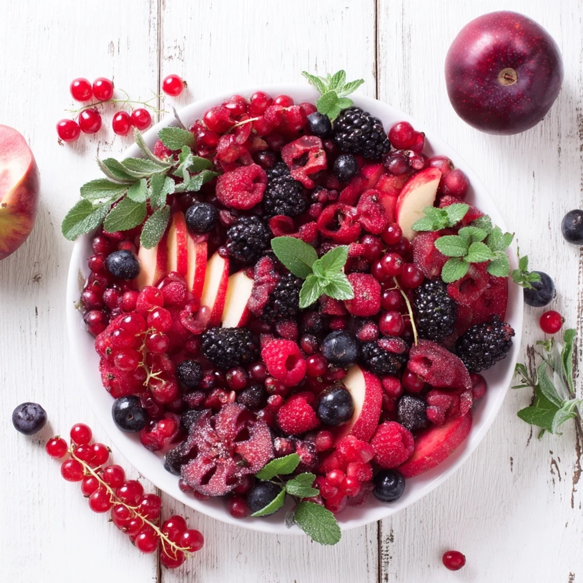 A delicious and colorful Winter Berry Wreath Fruit Board displays fresh fruit, creating a stunning edible centerpiece.