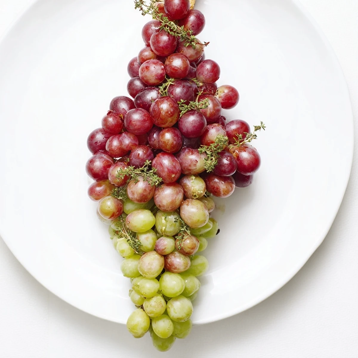 This elegant Vineyard Grape Cluster features red and green grapes, perfect for any party platter.
