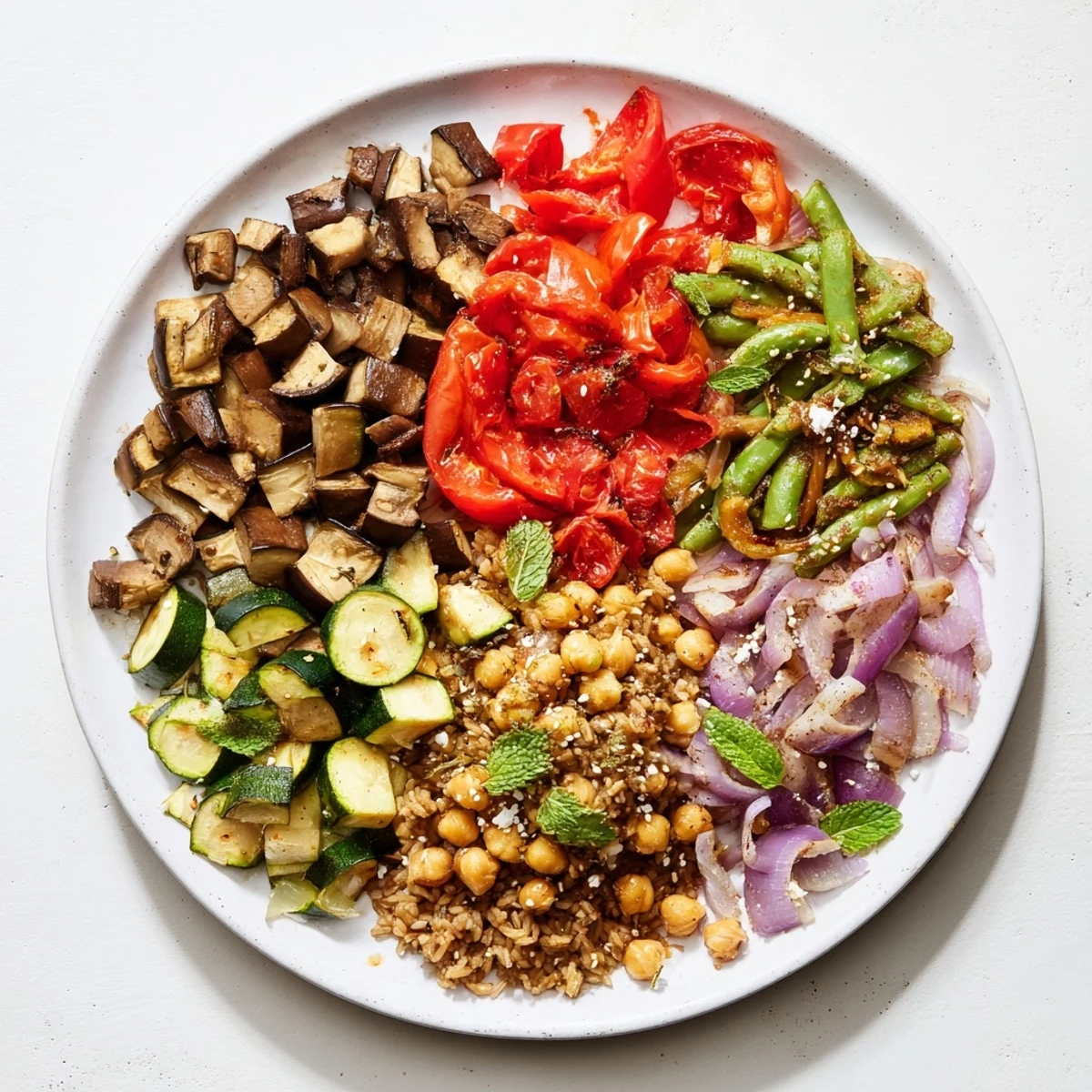 A colorful platter of The Spice Route with vibrant vegetables and fragrant herbs.
