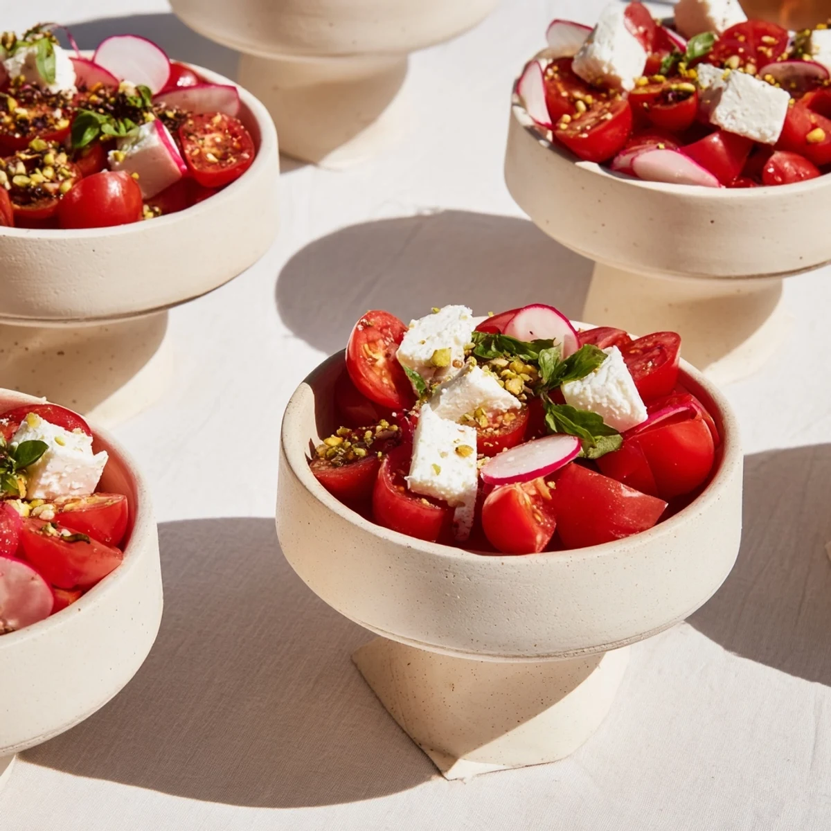Vibrant Hanging Gardens appetizer with colorful fresh veggies, fruits, and cheeses ready to serve.