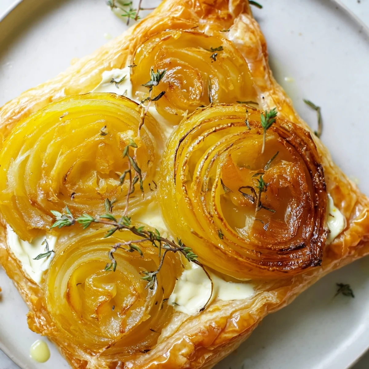 Rustic and flaky, this Caramelized Onion Tart showcases browned onions and melted Gruyère beautifully.