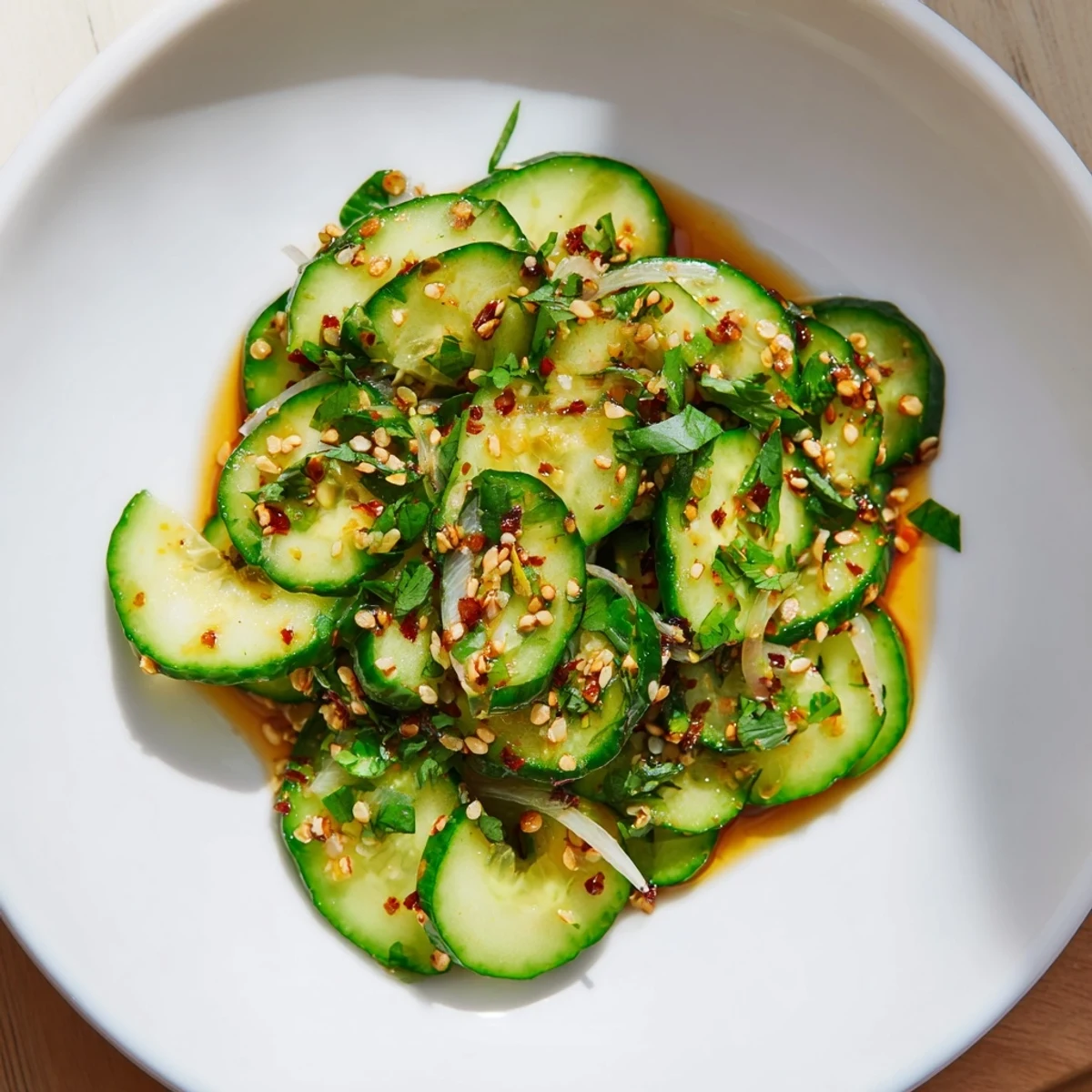 Zesty Shake Cucumber Salad