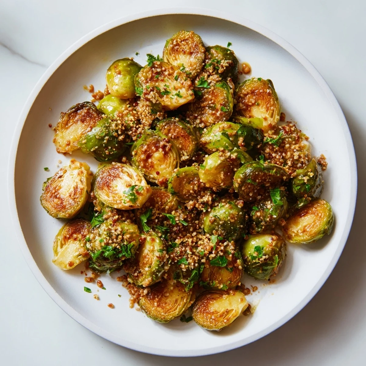 Tossed in a sweet and tangy glaze, these Honey Mustard Glazed Brussels Sprouts look irresistible and delicious.