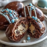Rich chocolate-covered peanut butter eggs with smooth filling, perfect for Easter dessert trays.