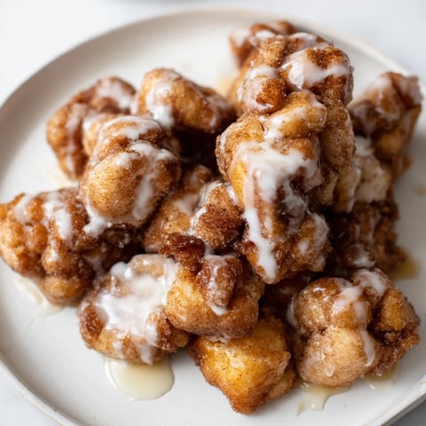 Warm, golden-brown Easy Christmas Morning Monkey Bread ready to share, with glistening glaze drizzled on top!