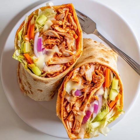 Golden, crispy Air Fryer Buffalo Turkey Christmas Wraps, filled with juicy turkey, ranch, and cheese.