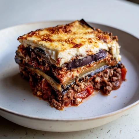 Moussaka Beef Eggplant Layers