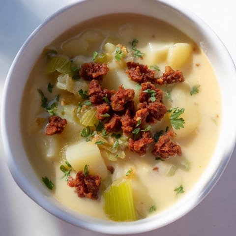 Potato Leek Chorizo Soup