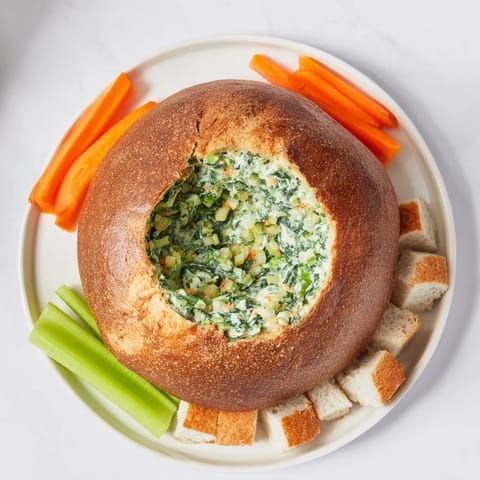 This photo shows a delicious The Best Spinach Dip Ever, perfect for serving with fresh veggies.