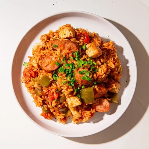 Simple Chicken Sausage Jambalaya