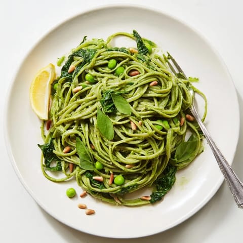 Green Pea Spinach Pasta