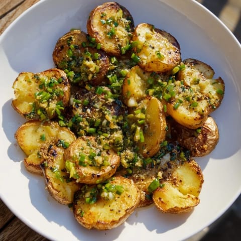 Smashed Green Onion Potatoes