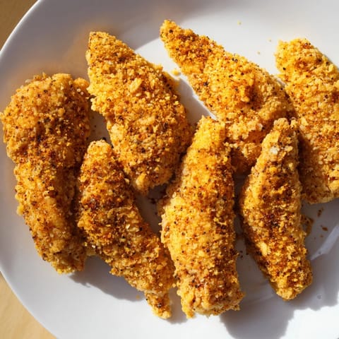 Enjoy a plate of flavorful buttermilk fried chicken tenders served hot with a side of coleslaw.