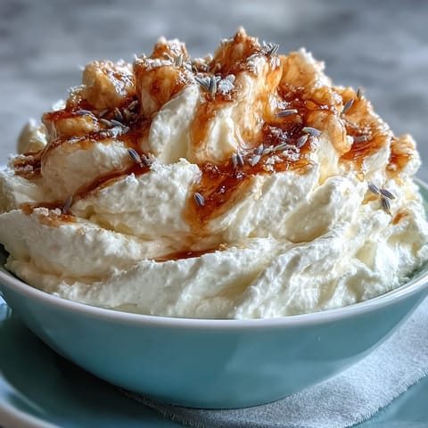 Creamy whipped feta with tangy lemon and olive oil, drizzled with salted honey and edible flowers for a stunning appetizer.