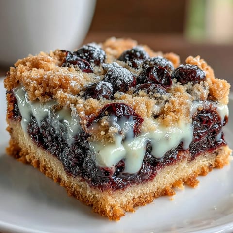 Decadent blueberry blondies with white chocolate and juicy berries, baked to golden perfection for a chewy, fruity dessert treat.