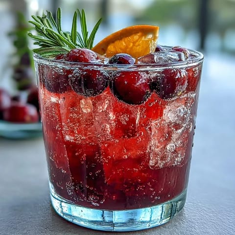 Orange Cranberry Sparkler Rosemary