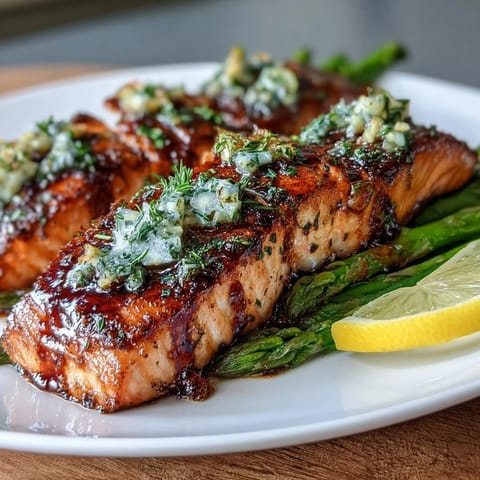 Garlic Butter Salmon Asparagus