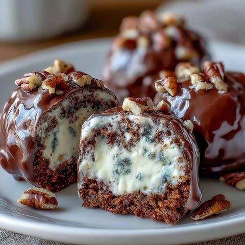 Carrot cake truffles with cream cheese coating on a festive platter, ready for spring celebrations.  