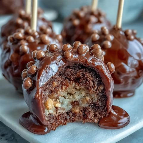 Pot of Gold Cake Pops: festive chocolate cake balls coated in black candy melts and topped with edible gold sprinkles for St. Patrick's Day.