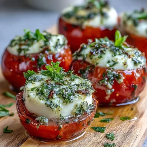 Caprese Skewers Pesto Drizzle