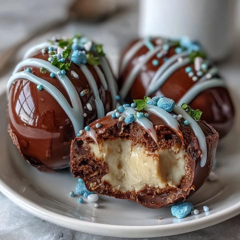 Creamy peanut butter Easter eggs dipped in melted chocolate for a festive homemade treat.