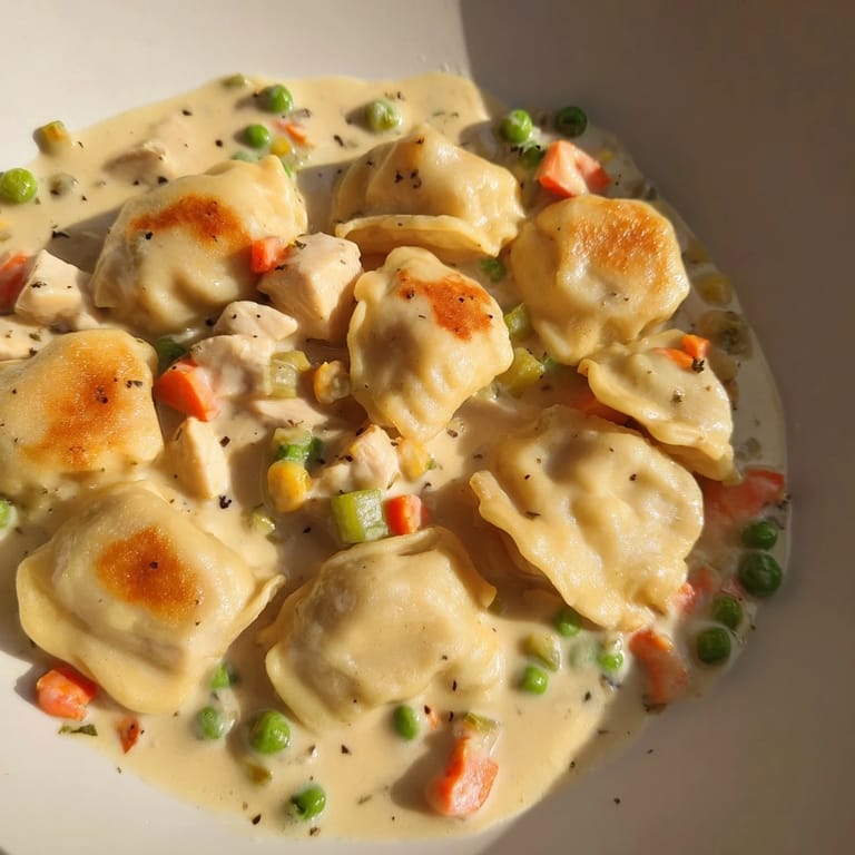 Enjoy a savory Chicken and Dumplings Casserole: a delicious, easy American comfort food meal.
