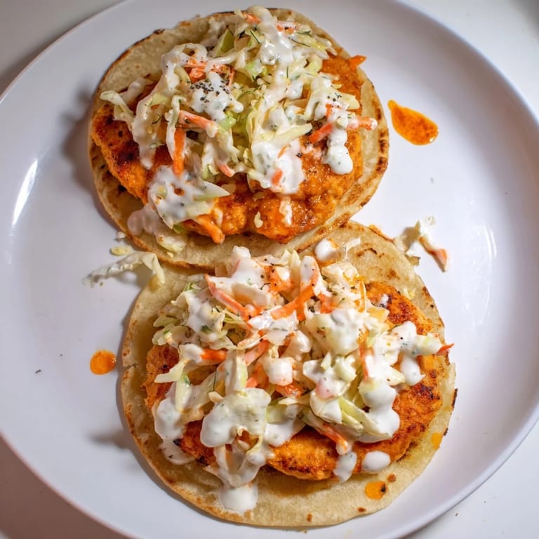 These irresistible Buffalo Chicken Smash Burger Tacos feature juicy chicken patties smashed onto tortillas, a tasty American favorite.