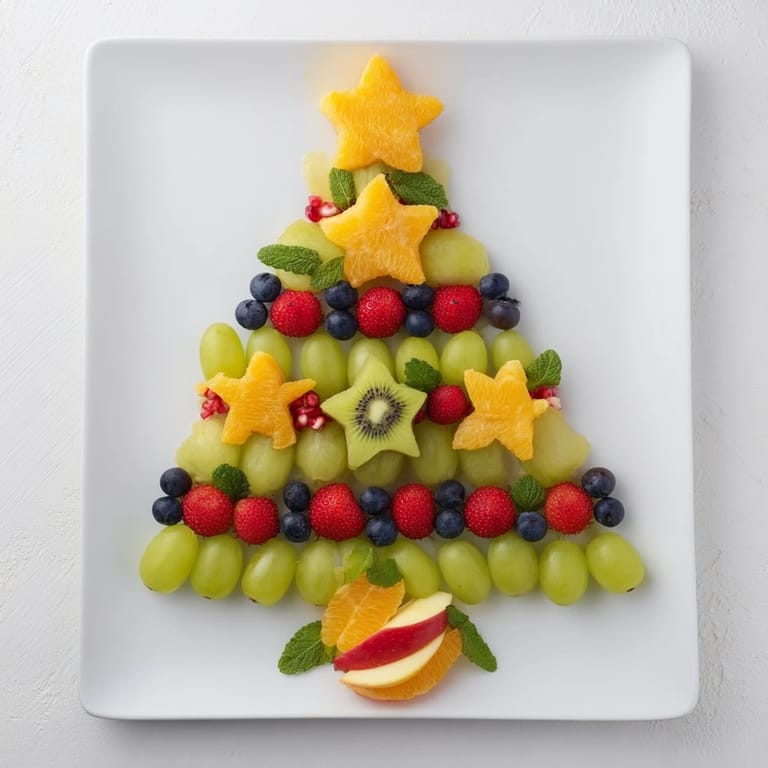 Enjoy the refreshing taste of this healthy Quick Christmas Tree Fruit Platter, perfect for sharing!