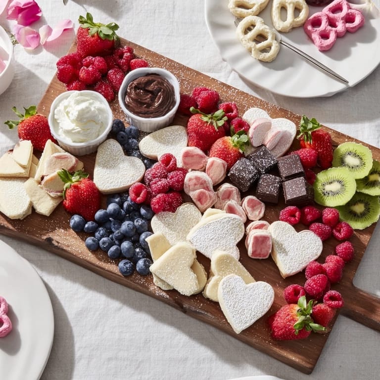 Enjoy this romantic Love Letter Dessert Board, a delicious assortment of sweets perfect for sharing and savoring.