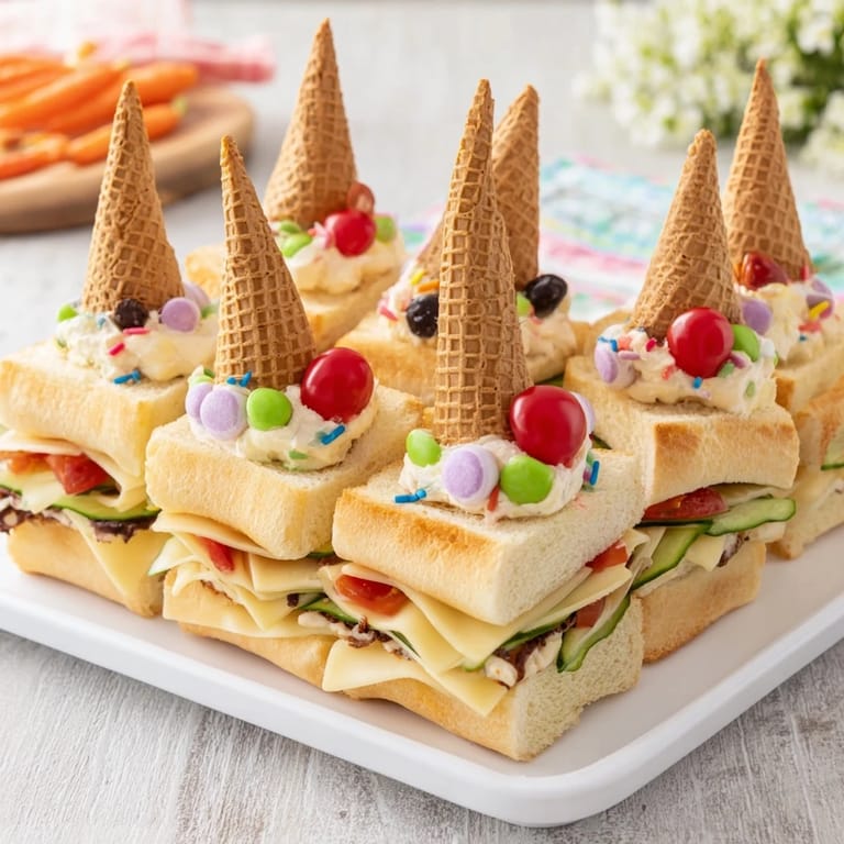 Sweet and savory delights of the Fairy Tale Castle Platter are perfect for a kids' birthday celebration.