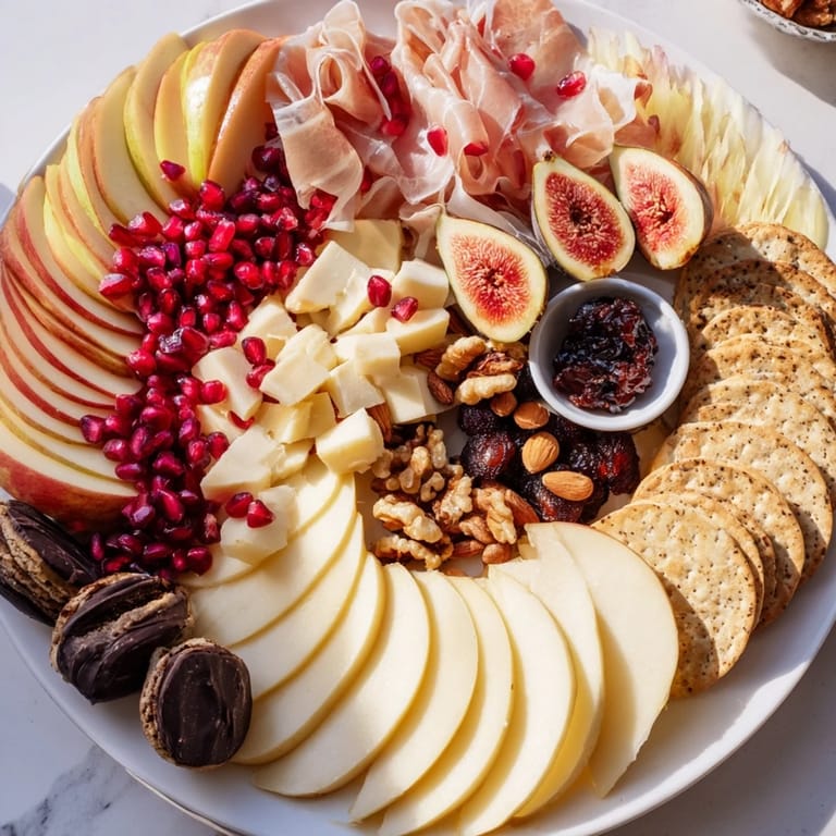 New Year's Moments Magiques Plateau Bonne Année 2026 recipe, showcasing colorful charcuterie, figs, and delicious cheeses ready to savor.