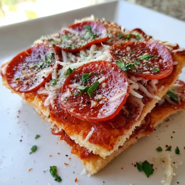 Golden, cheesy savory bites, featuring pepperoni and crackers, perfect for a quick snack.