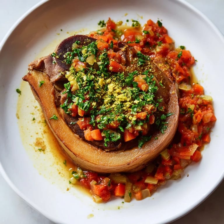 Savory Osso Buco with meltingly soft veal, a vibrant gremolata, perfect for dinner.