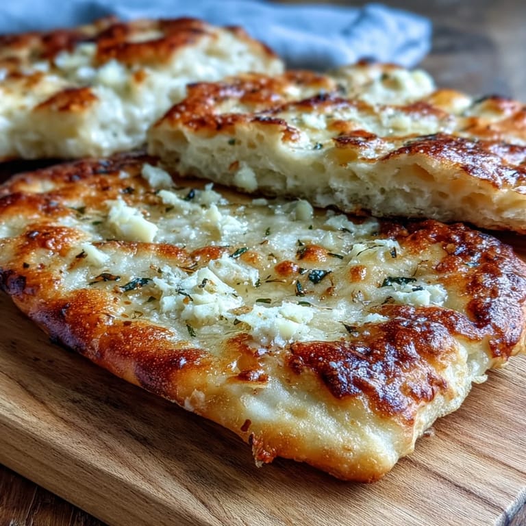 Warm Best Easy Garlic Naan Bread served beside a creamy curry, perfect for scooping.
