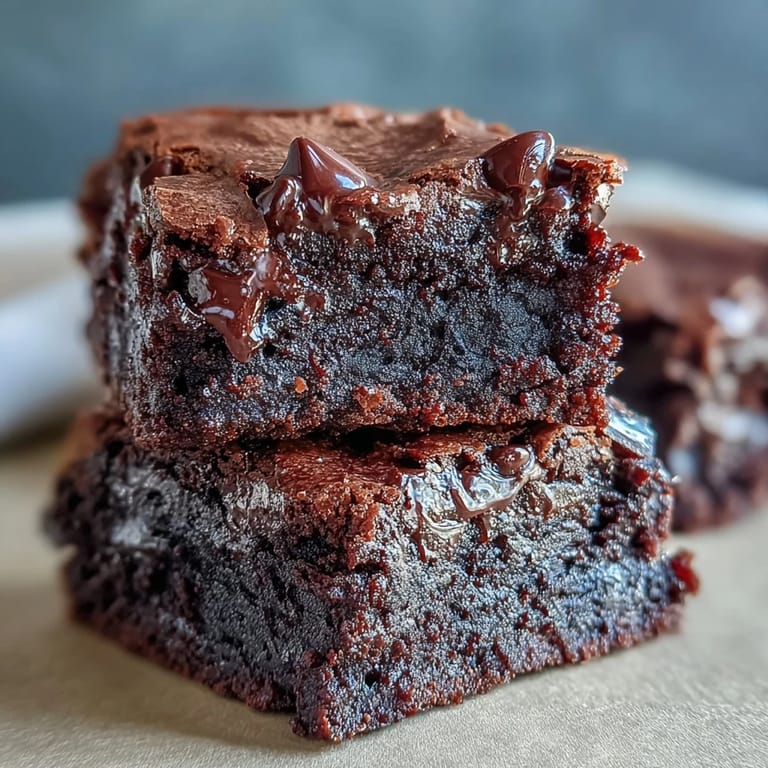 Freshly baked Greek Yogurt Brownies on a wire rack, dusted with cocoa powder and ready to serve.