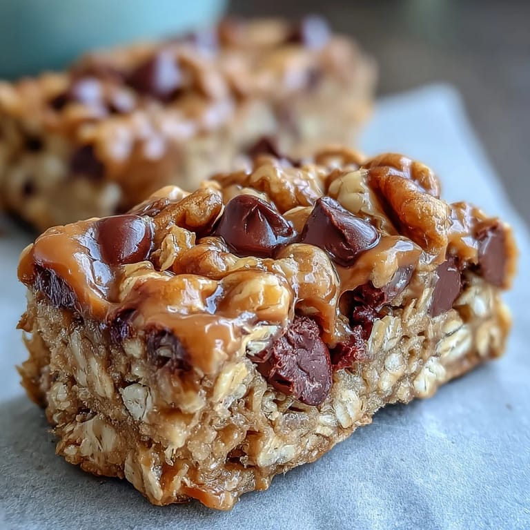 Hearty oat bars inspired by Chunky Monkey, loaded with banana, chocolate, and walnuts, perfect for meal prep.