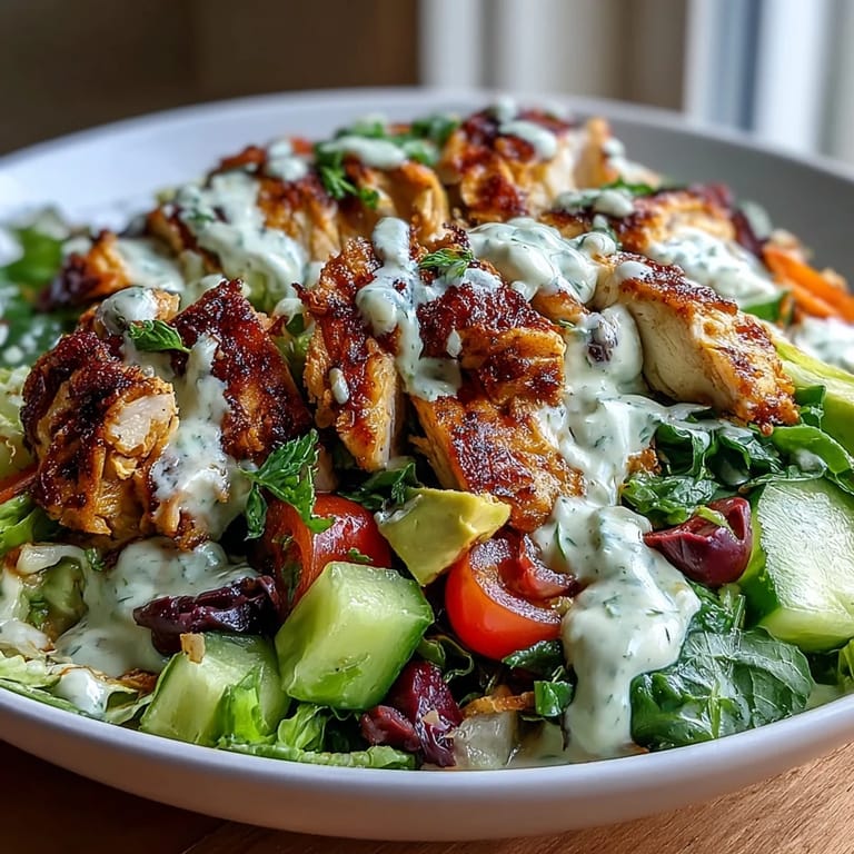 Fresh and healthy Light Chicken Shawarma Salad Bowls packed with spiced chicken, crisp veggies, and zesty lemon tahini sauce.  