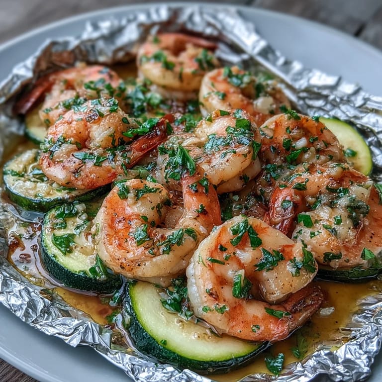 2. Easy keto lemon butter garlic shrimp and zucchini foil packets are bursting with fresh lemon, garlic, and buttery flavor in every bite.