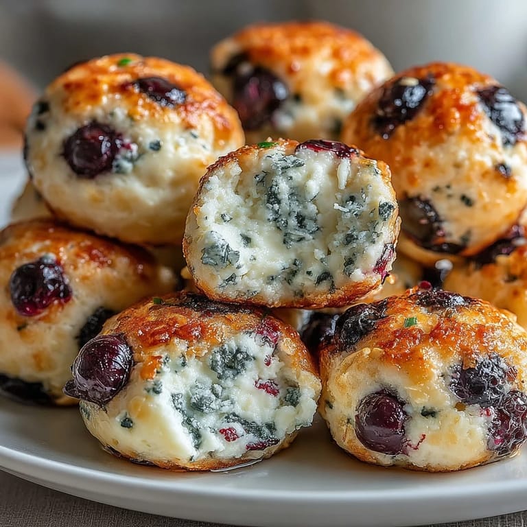 Soft and protein-rich cottage cheese blueberry bites, made with oats and lemon zest for a nutritious treat.