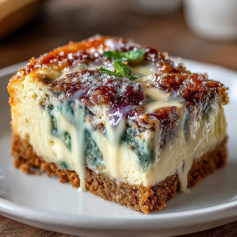 Decadent King Cake Cheesecake Bars drizzled with icing and topped with colorful sanding sugar for a festive dessert.