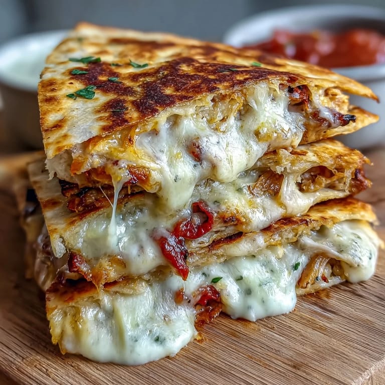 Cheesy mini quesadilla triangles with bell peppers and spinach, golden and crisp from the skillet, paired with a zesty lime-kissed tomato salsa.