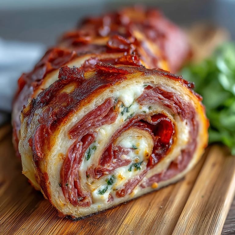 Vibrant Italian Sub Pinwheel Wraps layered with salami, ham, and provolone, rolled and ready for your next gathering.