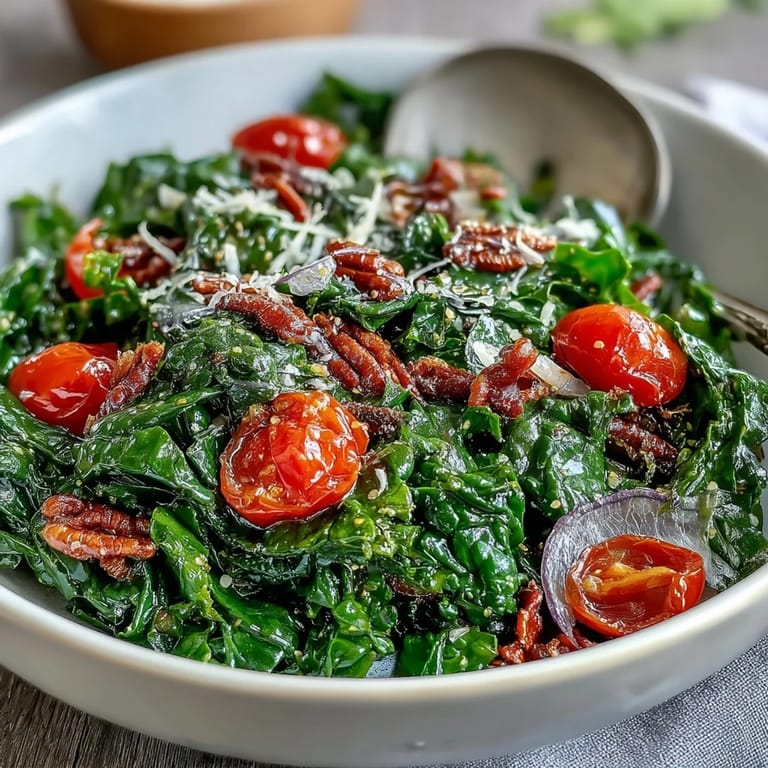 Crisp dandelion greens tossed in zesty lemon dressing, topped with Parmesan and toasted pine nuts for Mediterranean flair.