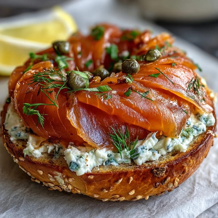A vibrant, shareable smoked salmon bagel board featuring silky fish, fresh dill, and ripe avocado slices for a perfect morning celebration.