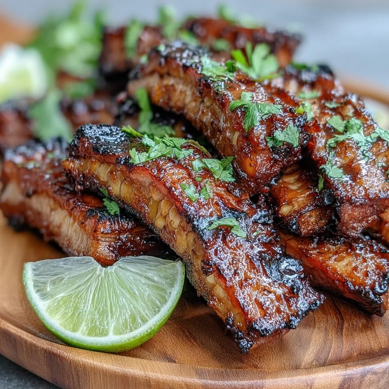 Golden grilled corn ribs glistening with zesty chili lime butter, a perfect summer side dish.